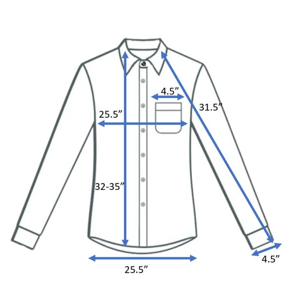 Men's Stafford Performance Super Shirt Blue Check Dress Shirt - Size 17 - 34/35 - Picture 7 of 7